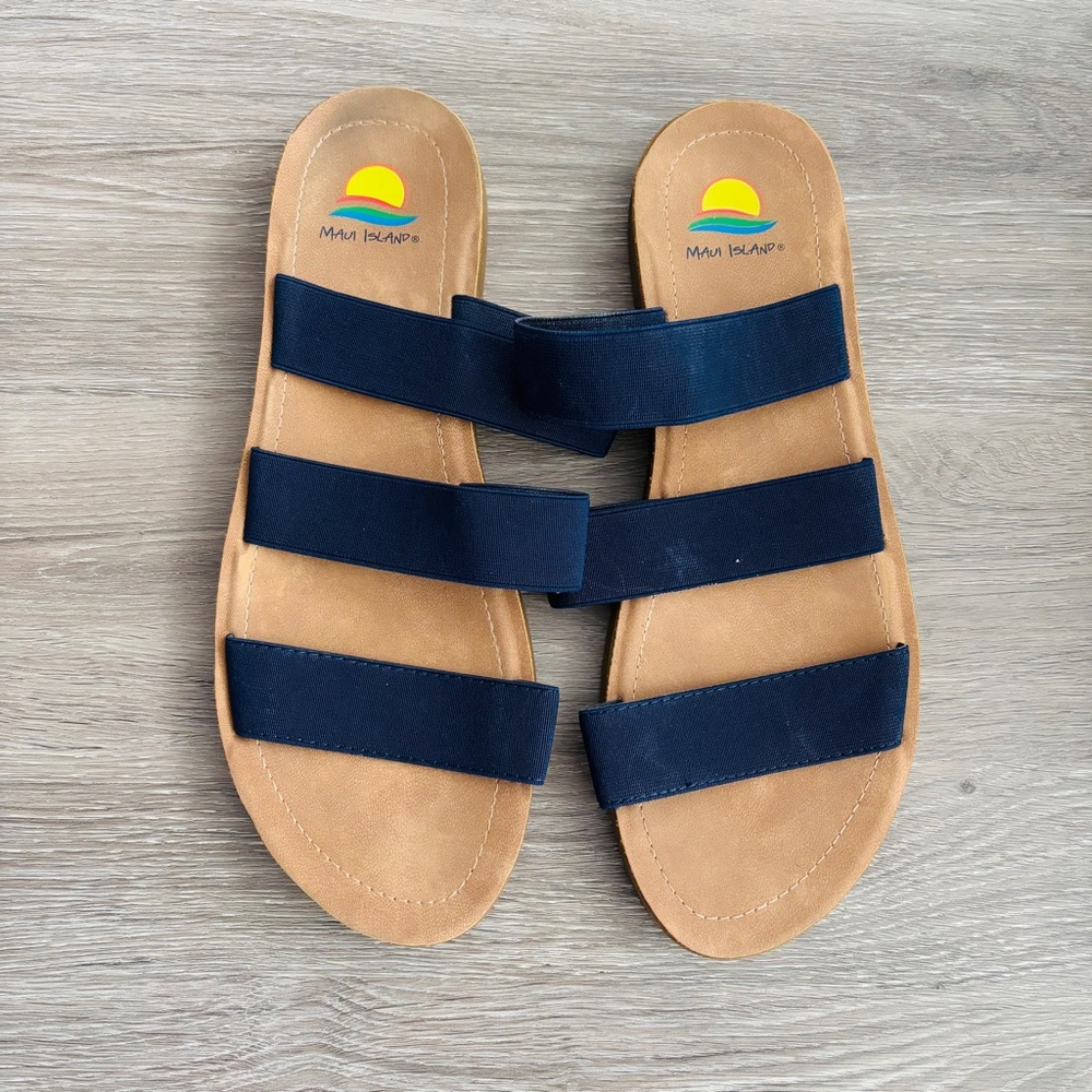 Maui Island 3 Strap Flat Sandal Size 11M